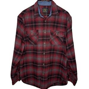 Jachs Cotton Flannel Plaid button down 2 pocket Shirt